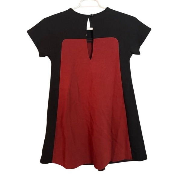 NWT Kate Spade Bosley Dress NJMU2069 Basic Geometry Black Red Size 0 - Picture 2 of 10